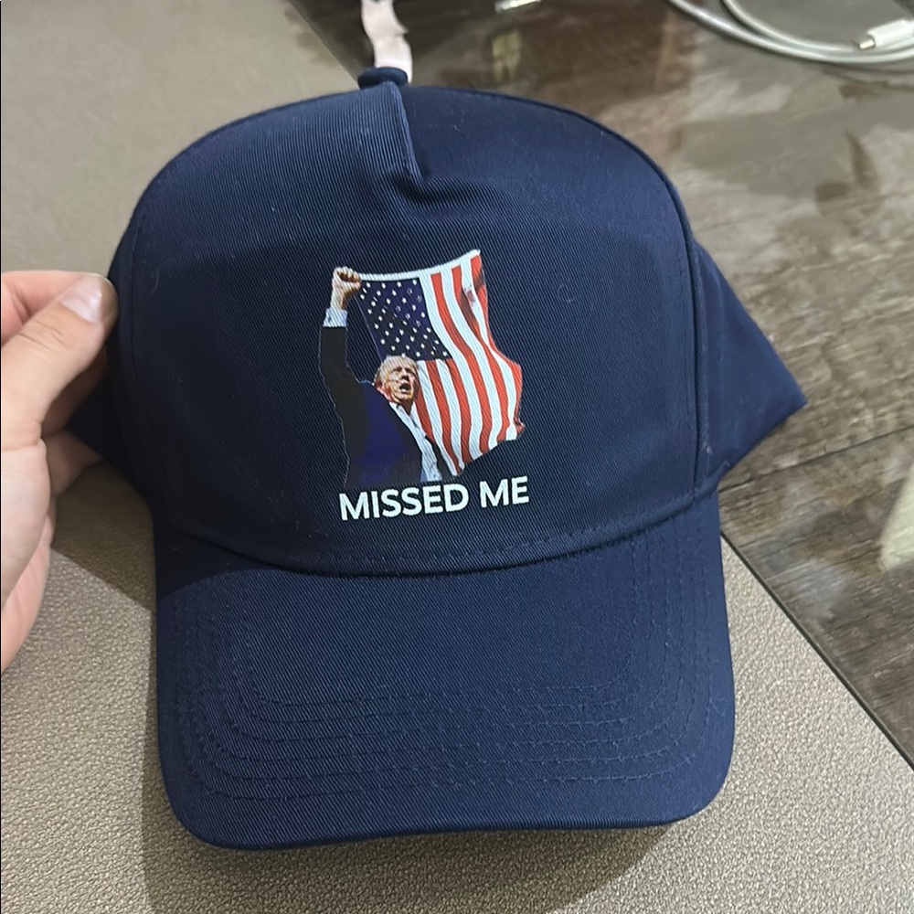 BRAND NEW Navy Blue “Missed Me” Trump Hat
